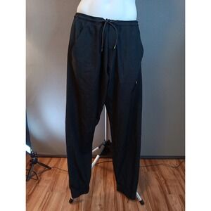 Tony Hawk Sz Large Mens Black Cargo Jogger Pants Drawstring Pockets Comfort Fit